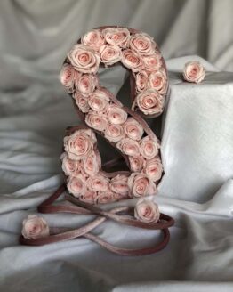 Letras com rosas mini