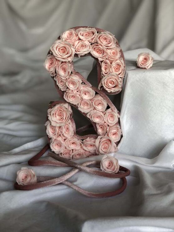 Letras com rosas mini